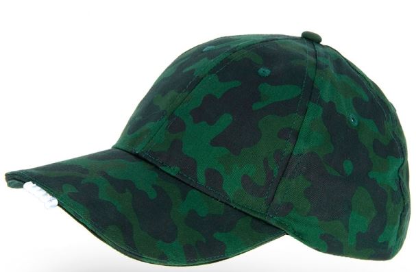NGT CAMO GREEN CAP WITH LED LIGHTS