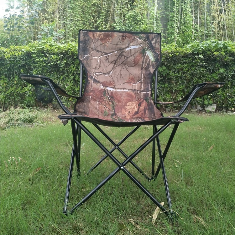 Portable Chair Camo with Armrest & Cup Holder