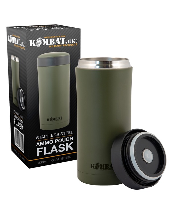 Kombat Ammo Pouch Flask - Olive Green