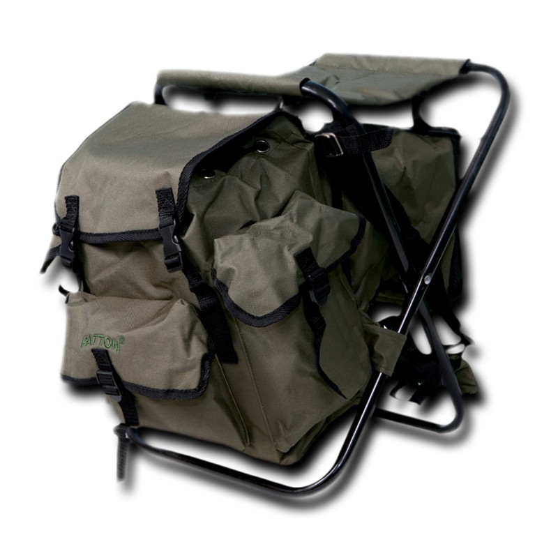 PATTON CHAIR WITH STORAGE COMPARTMENT & COOLER BAG (SG02-GREEN)