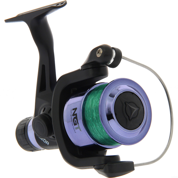 NGT TZ20R Black Coarse Fishing Reel with 6lb Line