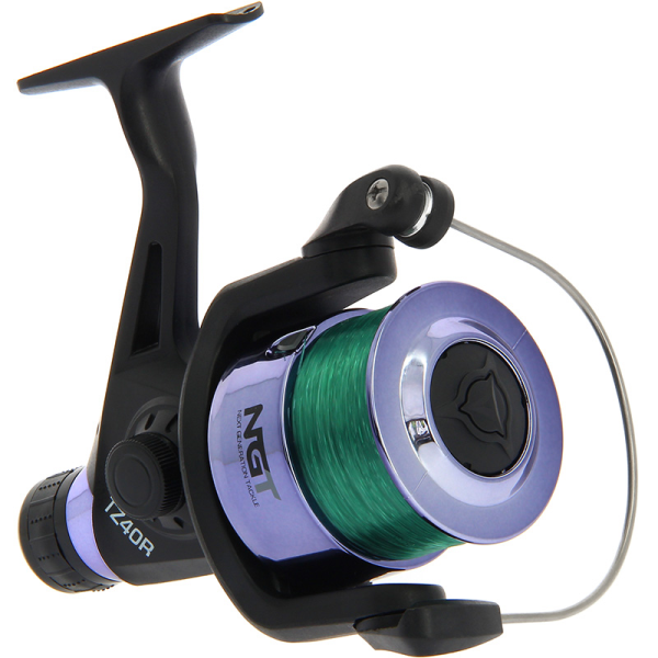 NGT TZ40R Black Coarse Fishing Reel with 8lb Line