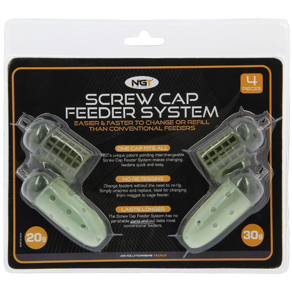 4 Pack NGT 'Screw Cap' Feeder Set