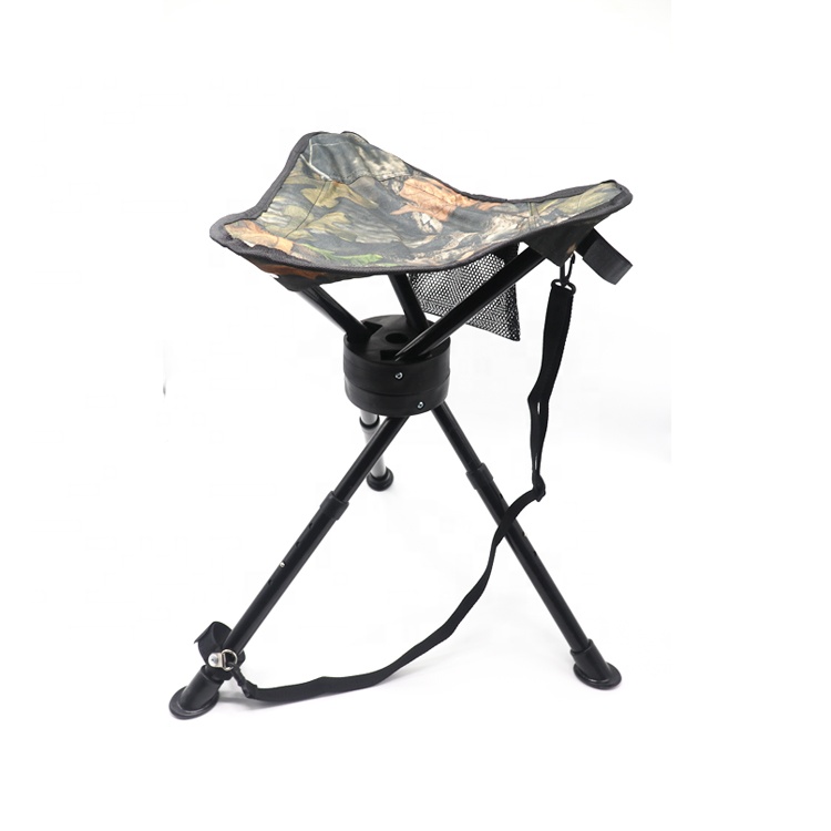 Folding Portable Hunting Triangle Stool 360 Degree Swivel Hunting Chair
