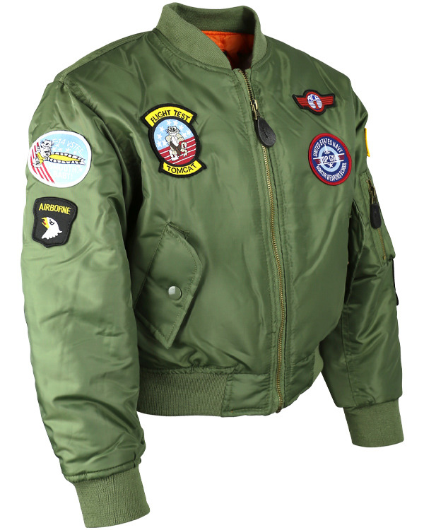 Kombat Kids MA1 Jacket - Olive Green