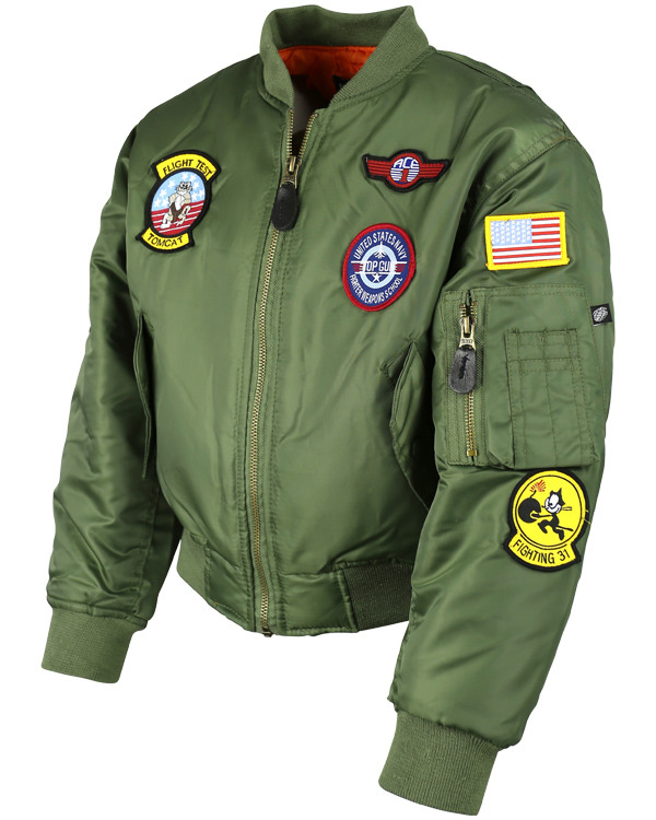 Kombat Kids MA1 Jacket - Olive Green