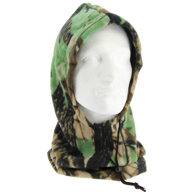 Deluxe Green Snood with Face Guard Fishing Hunting Warmer Balaclava Hat NGT 