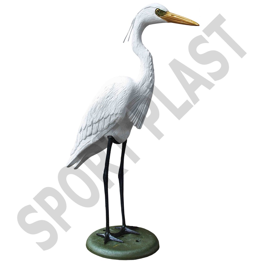 Sport Plast Italian Decoy White Heron with Legs and Base HER1500 W