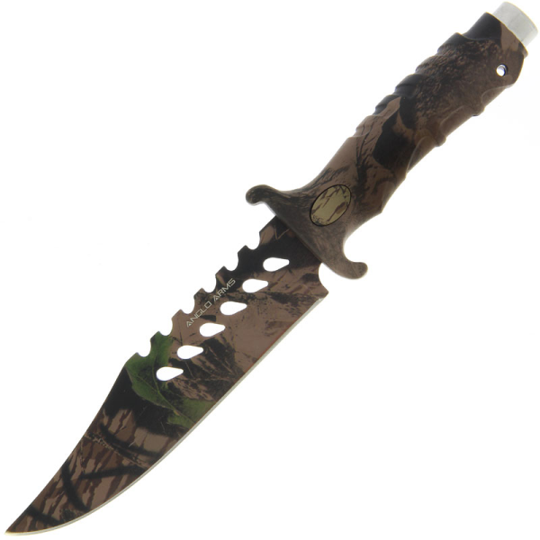 Anglo Arms 10.5'' Knife with Camo Rubber Handle and All Camo Blade (742)