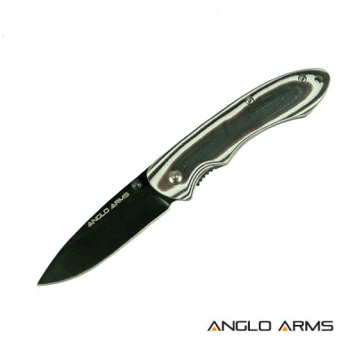Anglo Arms lock knife with White Micarta Handle (883)