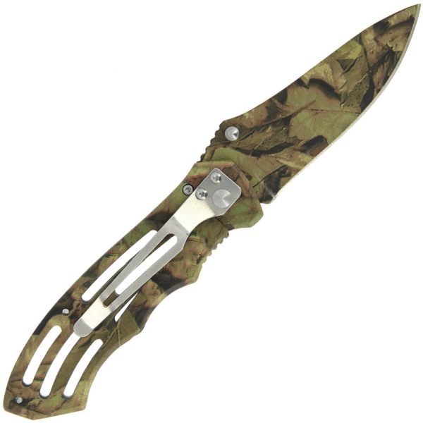 Anglo Arms Lock Knife in Camo With Nylon Case (979)