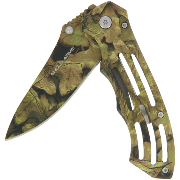 Anglo Arms Lock Knife in Camo With Nylon Case (979)