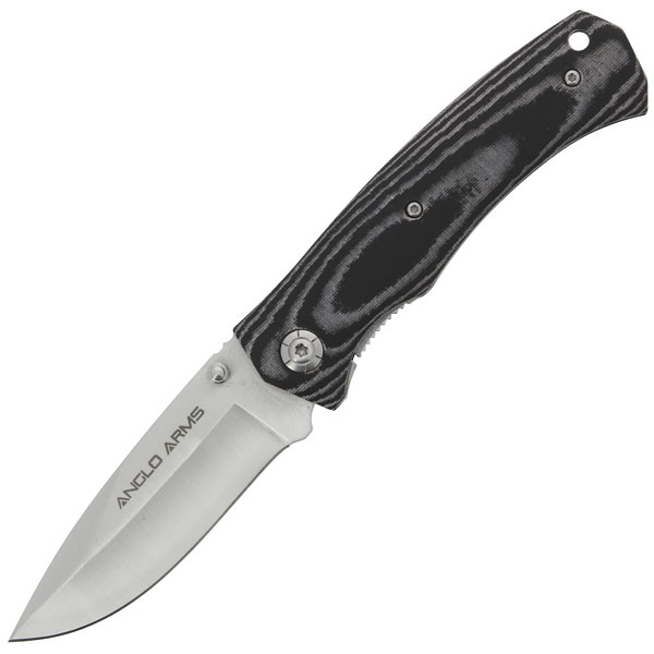 Anglo Arms Lock Knife with Satin Blade and Micarta Handle (661)