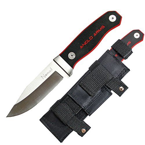 Anglo Arms Nomad Red and Black Fixed Blade Knife and Case 