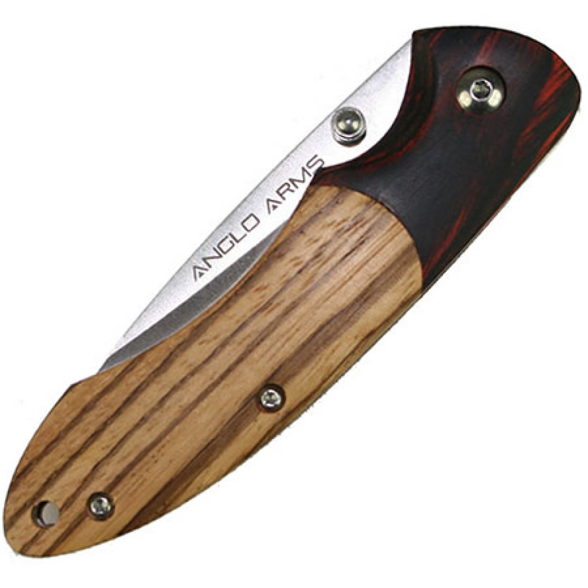 Anglo Arms lock knife with zebrawood and pakkawood handle (192