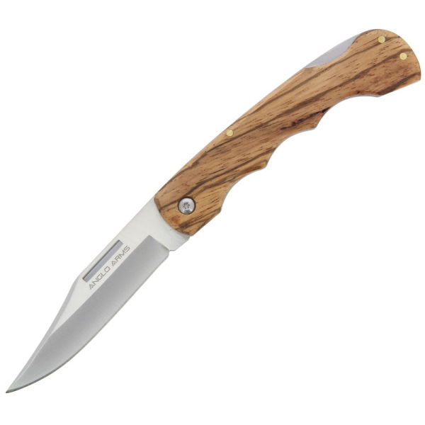 Anglo Arms lock knife with zebrawood handle (681)