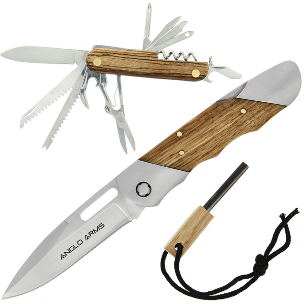 Anglo Arms Classic Set - Lock knife, Multi-Tool and Fire Starter 