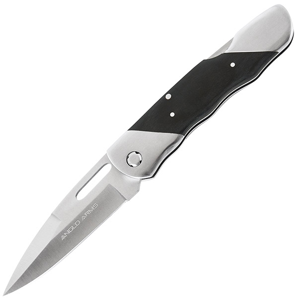 Anglo Arms Lock Knife With Pakkawood Handle And Nylon Case (322)
