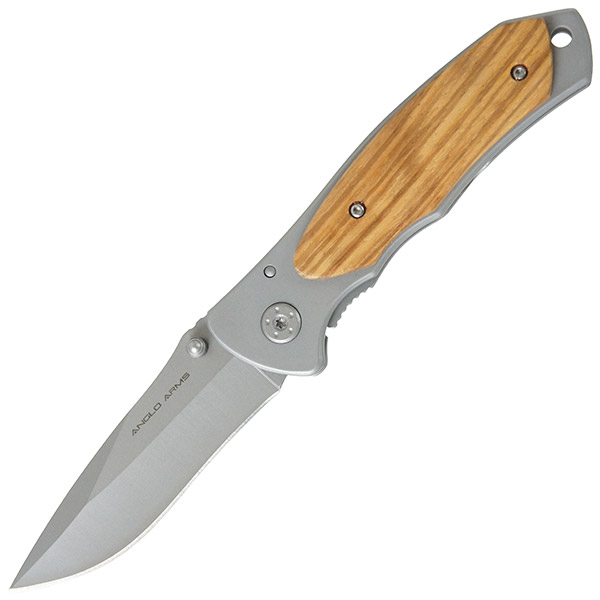 Lock Knife With Zebra Wood Onlay And Nylon Case (155)