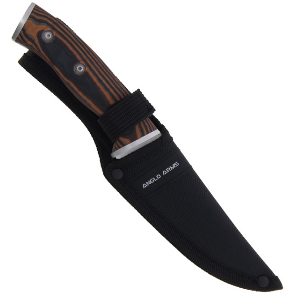Anglo Arms Satin Fixed Blade Knife with Light Micarta Handle (469)