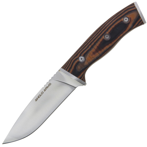 Anglo Arms Satin Fixed Blade Knife with Light Micarta Handle (469)