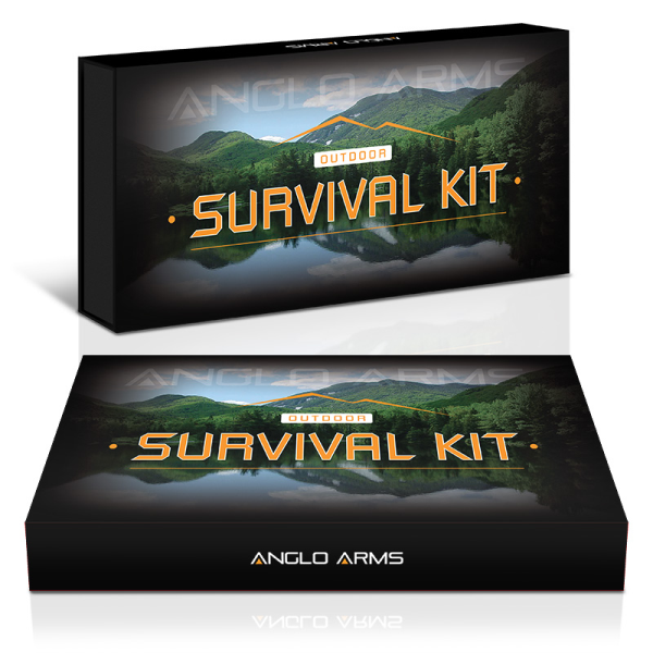 Anglo Arms Survival Set - Fixed Blade Knife, Wire Saw, Multi-tool and fire starter