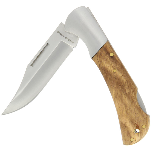 Anglo Arms Lock Knife with Zebra wood Handle and Nylon Case (304)